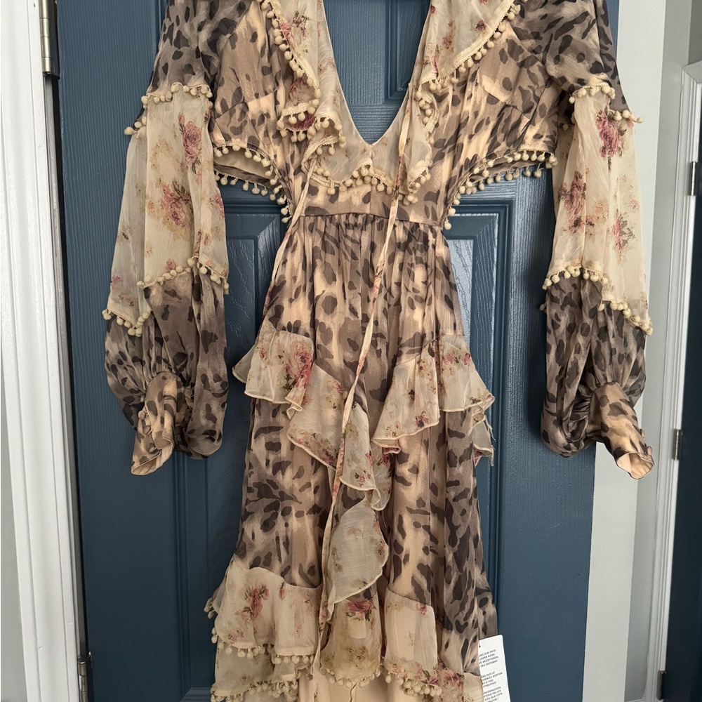 Floral Long Sleeve Dress with Ruffle Details - Picture 3 of 4